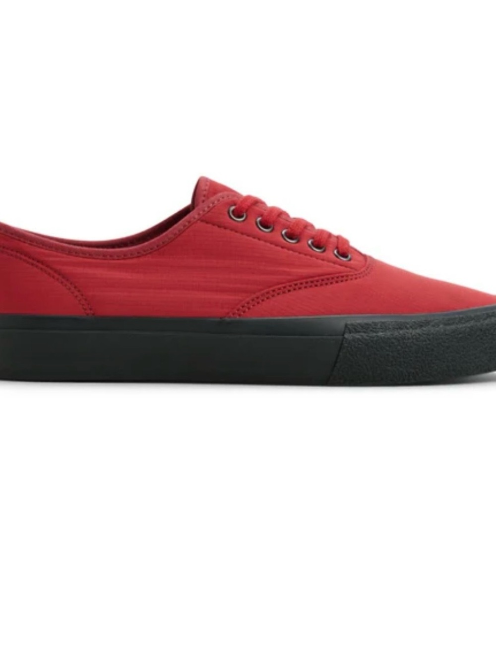 Men's Sperry CVO Low-Top Canvas Sneaker in Red with Black Sole